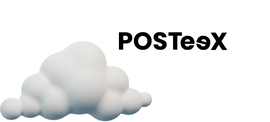 logo posteex dans un nuage